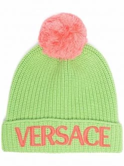 ( Nouvelle Collection ) Versace Bonnet à Logo Brodé Femme