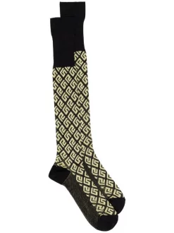 ( Nouvelle Collection ) Versace 2B870 Chaussettes à Motif Greca Femme