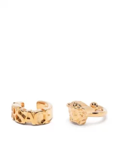 ( Nouvelle Collection ) Versace 3J000 GOLD VERSACE Boucles D'oreilles à Motif Medusa Homme