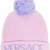 Versace 1PB90 PINK Bonnet à Logo Brodé Homme