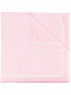 ( Nouvelle Collection ) Versace écharpe Imprimée Greca à Bords Francs 2W620 WHITE+CANDY