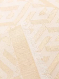 ( Nouvelle Collection ) Versace écharpe à Motif Monogrammé 2W110 WHITE GOLD -Pas Cher Versace Boutique 17337402 36282619 600