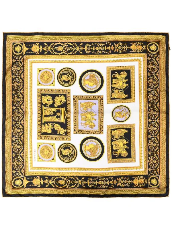 ( Nouvelle Collection ) Versace écharpe En Soie à Imprimé Cornici Homme 3 ( Nouvelle Collection ) Versace écharpe En Soie à Imprimé Cornici Homme – Image 3