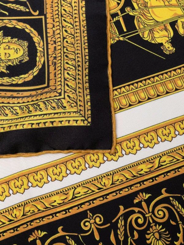 ( Nouvelle Collection ) Versace écharpe En Soie à Imprimé Cornici Homme 4 ( Nouvelle Collection ) Versace écharpe En Soie à Imprimé Cornici Homme – Image 4