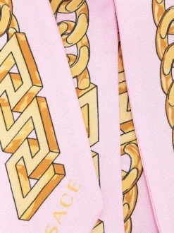 ( Nouvelle Collection ) Versace écharpe En Soie à Logo 5P220 PINK -Pas Cher Versace Boutique 17337406 37197352 600