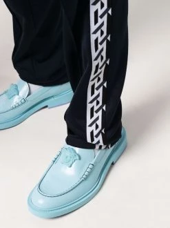 Versace Pantalon De Jogging à Imprimé La Greca Signature 1U610 NAVY -Pas Cher Versace Boutique 17337679 35825204 600