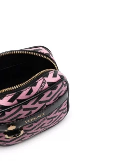 ( Nouvelle Collection ) Versace 5P21V CANDY+BLACK - ORO VERSACE Sac Banane à Imprimé La Greca Femme -Pas Cher Versace Boutique 17338003 37701121 600