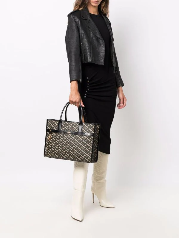 Versace Sac Cabas à Imprimé La Greca Femme 2 Versace Sac Cabas à Imprimé La Greca Femme – Image 2