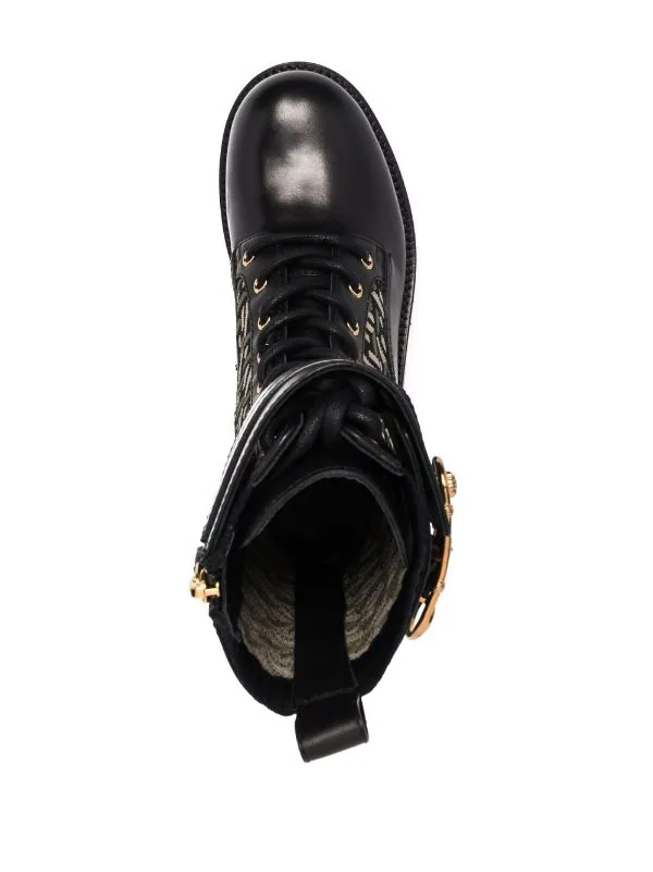 Versace 5B15V Bottines La Greca à Motif Monogrammé Femme 4 Versace 5B15V Bottines La Greca à Motif Monogrammé Femme – Image 4