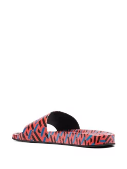 Versace Claquettes à Logo Imprimé Femme -Pas Cher Versace Boutique 17339952 35767629 600