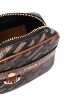 Versace Portefeuille à Logo Imprimé 5B17V NERO+ CAMRAMEL-ORO VERSACE -Pas Cher Versace Boutique 17339953 35765781 600