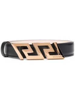 Versace 1B00V BLACK VERSACEGOLD Ceinture à Plaque Logo Femme