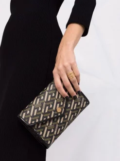 Versace Pochette à Bandoulière La Greca Signature 5B15V BLACK KAKI VERSAGEGOLD -Pas Cher Versace Boutique 17340568 35878370 600