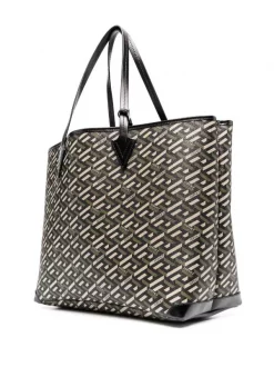 Versace 5B15V BLACK KAKI VERSAGEGOLD Grand Sac Cabas La Greca Homme -Pas Cher Versace Boutique 17340589 35793708 600