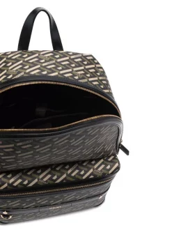 Versace 5B15V BLACK + KAKI Sac à Dos à Imprimé Monogrammé Homme -Pas Cher Versace Boutique 17341098 35795956 600