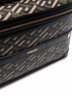 Versace 5B15V BLACK + KAKI Sac à Dos à Imprimé Monogrammé Homme -Pas Cher Versace Boutique 17341098 35797286 600