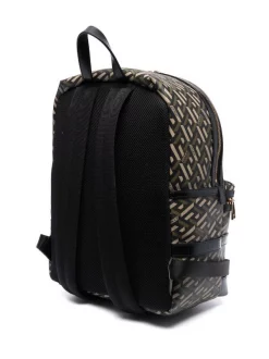 Versace 5B15V BLACK + KAKI Sac à Dos à Imprimé Monogrammé Homme -Pas Cher Versace Boutique 17341098 35797292 600