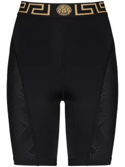 ( Nouvelle Collection ) Versace Short De Cyclisme à Bande Greca Femme