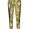 Versace 5B010 NERO + STAMPA Legging Imprimé Barocco à Taille Haute Femme