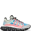 ( Nouvelle Collection ) Versace Baskets Trigreca 6E220 SILVER SKY CORAL