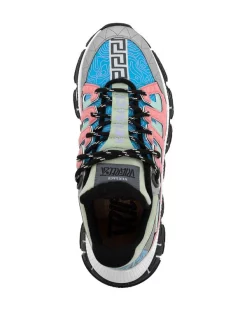 ( Nouvelle Collection ) Versace Baskets Trigreca 6E220 SILVER SKY CORAL -Pas Cher Versace Boutique 17346645 38898793 600