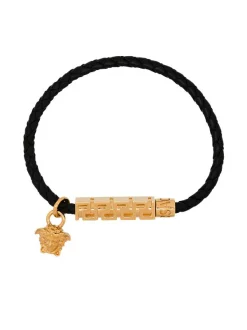 ( Nouvelle Collection ) Versace Bracelet Medusa Greca En Corde Homme
