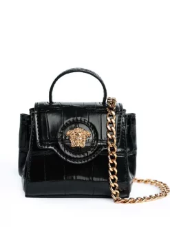 ( Exclusivité ) Versace KVO41 Petit Sac La Medusa à Anse Sur Le Dessus Femme