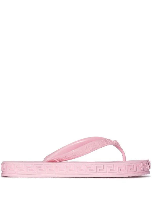 ( Nouvelle Collection ) Versace Tongs à Motif Greca Embossé 1PB90 CANDY 1 ( Nouvelle Collection ) Versace Tongs à Motif Greca Embossé 1PB90 CANDY