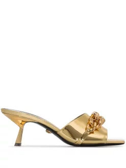 ( Nouvelle Collection ) Versace Mules Medusa 70 Mm à Détails De Chaines Femme