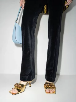 ( Nouvelle Collection ) Versace Mules Medusa 70 Mm à Détails De Chaines Femme -Pas Cher Versace Boutique 17375719 37961046 600