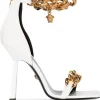 ( Access Edit ) Versace Sandales Medusa Head 140 Mm 1W00V BIANCO OTTICO-ORO VERSACE