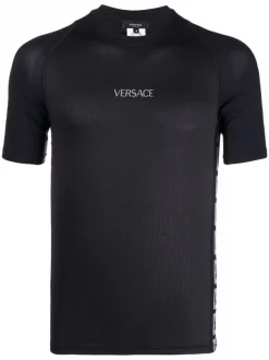 Versace T-shirt à Détail Greca Homme