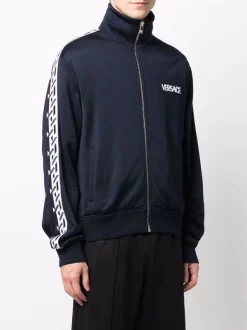 Versace Veste De Sport La Greca à Logo Brodé 1U610 NAVY -Pas Cher Versace Boutique 17420579 36574449 600