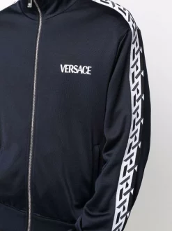 Versace Veste De Sport La Greca à Logo Brodé 1U610 NAVY -Pas Cher Versace Boutique 17420579 36574450 600