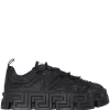 Versace BLACK Baskets Greca Homme