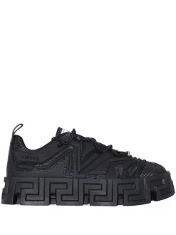 Versace BLACK Baskets Greca Homme