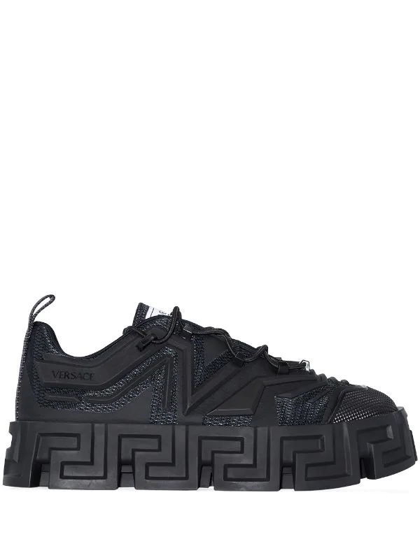 Versace BLACK Baskets Greca Homme 1 Versace BLACK Baskets Greca Homme