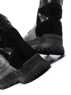 Versace Bottines Greca Rhegis En Cuir BLACK 7 Versace Bottines Greca Rhegis En Cuir BLACK -Pas Cher Versace Boutique 17422005 36426855 600