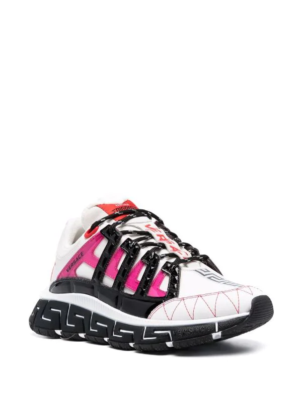 ( Nouvelle Collection ) Versace Baskets Trigreca 2W090 WHITE+FUCHSIA 2 ( Nouvelle Collection ) Versace Baskets Trigreca 2W090 WHITE+FUCHSIA – Image 2