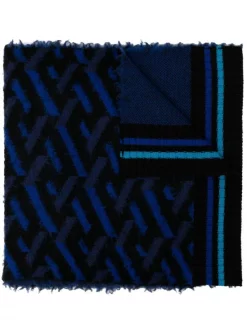 Versace écharpe La Greca à Logo Brodé 5U180