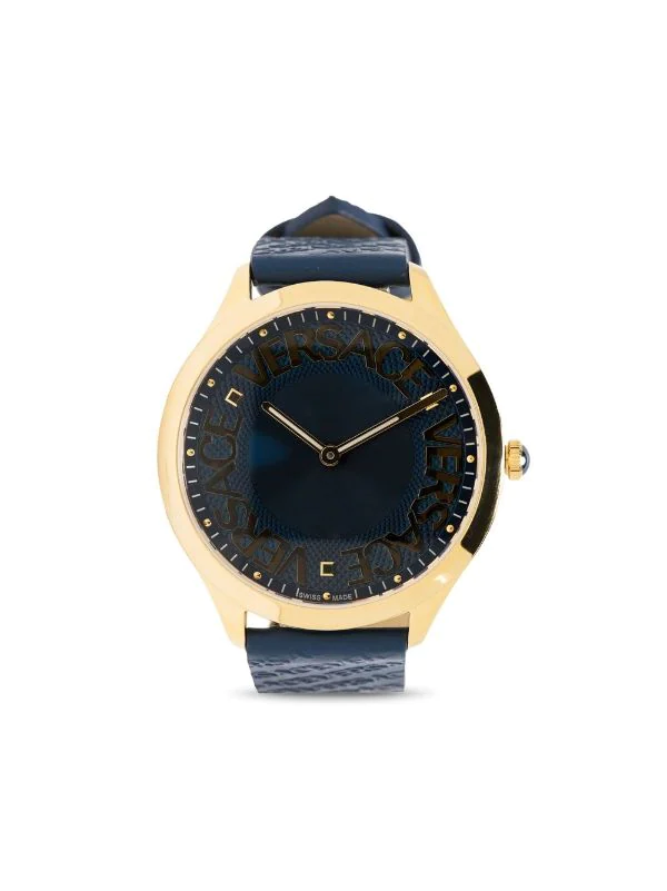 Versace BLUE Montre Logo Halo 38 Mm Femme 1 Versace BLUE Montre Logo Halo 38 Mm Femme