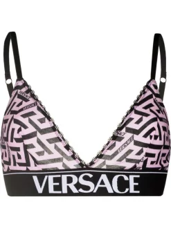 ( Nouvelle Collection ) Versace 5P210 CANDY BLACK Soutien-gorge La Greca Femme