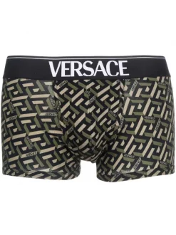 Versace Boxer à Imprimé La Greca 5B160 BLACK+MILITARY