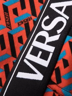 Versace 5R080 ORANGE PEEL + REGAL BLUE Boxer à Imprimé La Greca Homme -Pas Cher Versace Boutique 17494983 36272763 600
