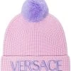 ( Access Edit ) Versace Bonnet à Logo Brodé Femme