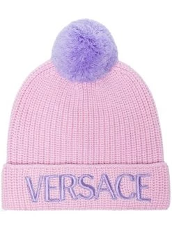 ( Access Edit ) Versace Bonnet à Logo Brodé Femme