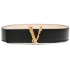 ( Access Edit ) Versace KVO41 NERO-ORO VERSACE Ceinture En Cuir à Boucle Virtus Femme