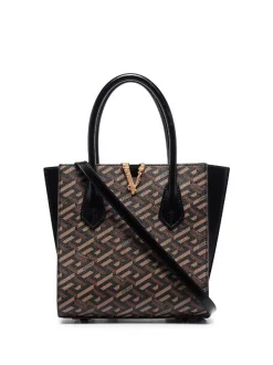 ( Nouvelle Collection ) Versace Sac à Main La Greca Signature En Cuir Femme
