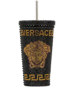 Versace Gobelet Medusa à Ornements En Cristal Z4042 NERO-ORO