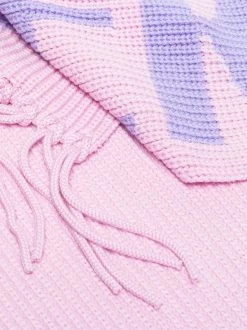 ( Access Edit ) Versace écharpe En Laine à Logo Intarsia 1PB90 CANDY -Pas Cher Versace Boutique 17502130 37604203 600